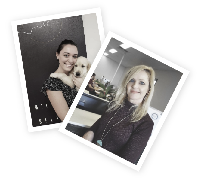 Barbara and Cassie with Archie